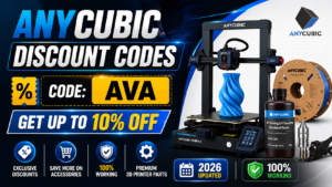 Anycubic Discount Codes "AVA"– Get Up to 10% Off on Accessories
